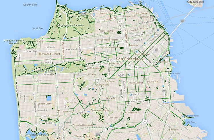 Maps Routes San Francisco Bicycle Coalition
