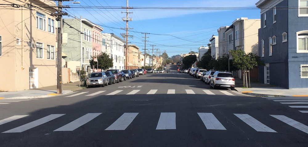 Photo of an intersection on Anza Street